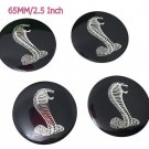 Four New 65MM FORD MUSTANG SVT COBRA R SNAKE WHEEL CAP DECALS EMBLEMS 2 1/2 INCH