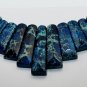 Deep Blue Sea Sediment Turquoise CABOCHON 11 PCS Beads Set Imperial Jasper Cab