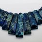 Deep Blue Sea Sediment Turquoise CABOCHON 11 PCS Beads Set Imperial Jasper Cab