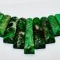Deep Green Sea Sediment Turquoise CABOCHON 11 PCS Beads Set Imperial Jasper