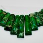 Deep Green Sea Sediment Turquoise CABOCHON 11 PCS Beads Set Imperial Jasper