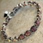 Silver Elegant Orange Fire Opal Round Bracelet Woman Gift
