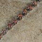 Silver Elegant Orange Fire Opal Round Bracelet Woman Gift