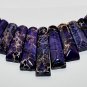 Deep Purple Sediment Turquoise CABOCHON 11PCS Beads Set Imperial Jasper Necklace