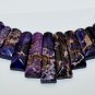 Deep Purple Sediment Turquoise CABOCHON 11PCS Beads Set Imperial Jasper Necklace