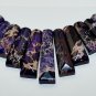Deep Purple Sediment Turquoise CABOCHON 11PCS Beads Set Imperial Jasper Necklace