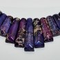 Deep Purple Sediment Turquoise CABOCHON 11PCS Beads Set Imperial Jasper Necklace