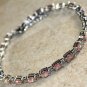 Silver Elegant Orange Fire Opal Oval Bracelet Woman Gift