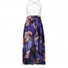 Pink Printed Chiffon Jumper Skirt Boho Maxi Dress Evening Party Beach Sundress Pink Printed Chiffon Jumper Skirt Boho Maxi Dress Evening Party Beach Sundress