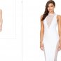 WHITE Halter Neck Skirt MIDI Dress Evening Party Sleeveless Sundress Vestidos