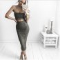 OLIVE HALTER Green PU Leather Pencilskirt Bodycon Club Party Green Midi Skirt