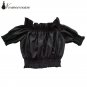 Chiffon Black Blouse Wavy Edge Tank Top Semi Sheer Loose Top Plus Size