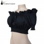 Chiffon Black Blouse Wavy Edge Tank Top Semi Sheer Loose Top Plus Size