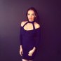 Deep Blue OFF-THE-SHOULDER HIGH SLIT SLINKY Maxi DRESS Sexy Skirt Bodycon
