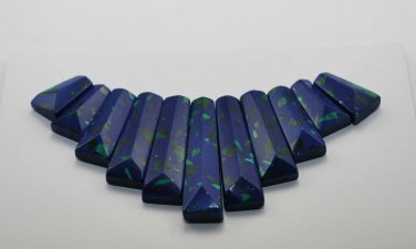 Azurite Malachite Sediment Turquoise CABOCHON 11 PCS Beads Set Imperial Jasper