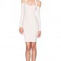 White OFF-THE-SHOULDER HIGH SLIT SLINKY Maxi DRESS Sexy Skirt Bodycon