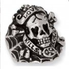 Ed Hardy Love Kills Slowly Skull Ring Silver Biker Gothic Punk Ring Size 12 Ed Hardy Love Kills Slowly Skull Ring Silver Biker Gothic Punk Ring Size 12
