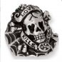Ed Hardy Love Kills Slowly Skull Ring Silver Biker Gothic Punk Ring Size 12