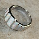 SILVER Elegant White Fire Opal Ring Size 6, WR41404