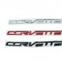 Silver Chrome Chevrolet Corvette Letters Bumper Body Trunk Emblem Badge Sticker