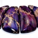 Purple Sea Sediment Turquoise CABOCHON 4 PCS Beads Set Imperial Jasper Cabs