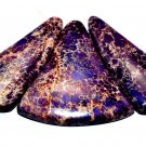 Deep Purple Jasper Sea Sediment Turquoise CABOCHON 3 PCS Beads Set Imperial Cabs