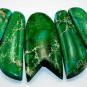 Deep Green Sea Sediment Turquoise CABOCHON 5 PCS Beads Set Imperial Jasper Cabs