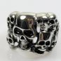 Gothic Skull Vintage Antique Silver Biker Punk Hiphop  Cocktail Party Ring