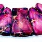 Pruple Red Sea Sediment Turquoise CABOCHON 5 PCS Beads Set Imperial Jasper Cabs