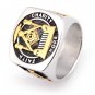 Master Masonic Ring Silver Freemason Compass Square Jewelry Size 7-13