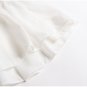 Chiffon White Wavy Edge Tank Top Semi Sheer Loose Flowy Flopper Shirt