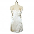 Golden V Neck Satin Skirt Loose Casual Dress Evening Party Beach Strap Sundress