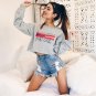 Grey Casual Round Neck Sweater Long Sleeve Jacket Coat Outwear Tops