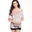 Satin Boho Pink PETITE Party Dresses Sundress Off-the-shoulder Blouse & Lady Top Satin Boho Pink PETITE Party Dresses Sundress Off-the-shoulder Blouse & Lady Top