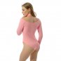 Pink Long Sleeve HALTER FIT Jumperskirt Dress Evening Sling Jumpsuit Sundress