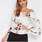 White Floral Off-the-Shoulder Boho Tank Top Semi Sheer Loose Flowy Flopper Shirt White Floral Off-the-Shoulder Boho Tank Top Semi Sheer Loose Flowy Flopper Shirt