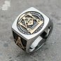 Master Masonic Ring Silver Golden Freemason Compass Square Jewelry Size 7-13