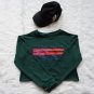 Green Casual Round Neck Sweater Long Sleeve Jacket Coat Outwear Tops T-Shirts