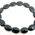 Jet Black jade Sediment Imperial Jasper 22x30MM Oval 16" Loose Beads Strand USA