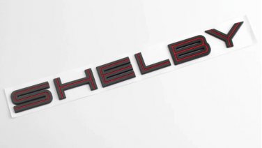 Deep Red Metal Trunk Emblem Badge Sticker Ford Mustang SHELBY Logo Snake COBRA