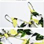 Yellow Divided Skirt Off-shoulder Sleeveless Floral Swing Split Skirt Culottes