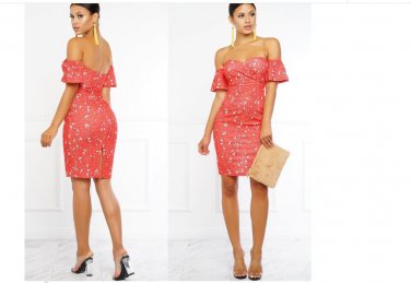 Red Silk Satin Skirt Boob Tube Boho Dress Evening Party Beach Dresses Sundress