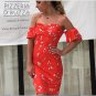 Red Silk Satin Skirt Boob Tube Boho Dress Evening Party Beach Dresses Sundress