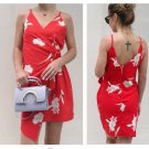 Red Bow Skirt Boob Tube Boho Strapless Dress Evening Party Beach Sling Sundress
