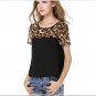 Sexy Black Wavy Edge Tank Top leopard print Flopper Tee Shirt