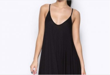 Plus Size Off-the-Shoulder Black Jumpsuit Romper Boho Party Maxi Dress Sling