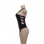 Black Swimwear Bikini Beach Bathing Suit Top Shape Back Striped Swimsuit Sling