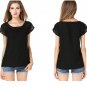 Women's White Top Semi Sheer Wavy Edge Loose Flowy Rippled edge Shirt