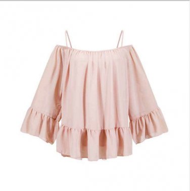Chiffon Pink Wavy Edge Tank Top Semi Sheer Loose Flowy Flopper Shirt