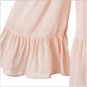 Chiffon Pink Wavy Edge Tank Top Semi Sheer Loose Flowy Flopper Shirt